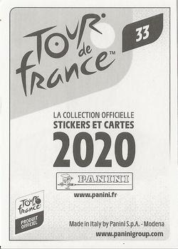 2020 Panini Tour de France #33 Oliver Naesen Back
